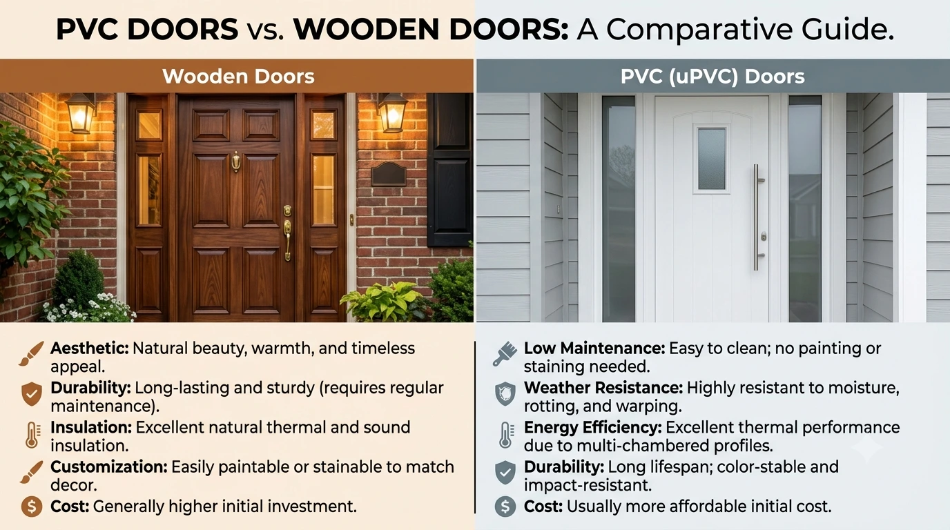 PVC Doors vs Wooden Doors: Which Is Better for Your Home?