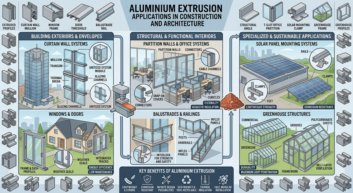 Aluminium Extrusion Applications in Construction and Architecture