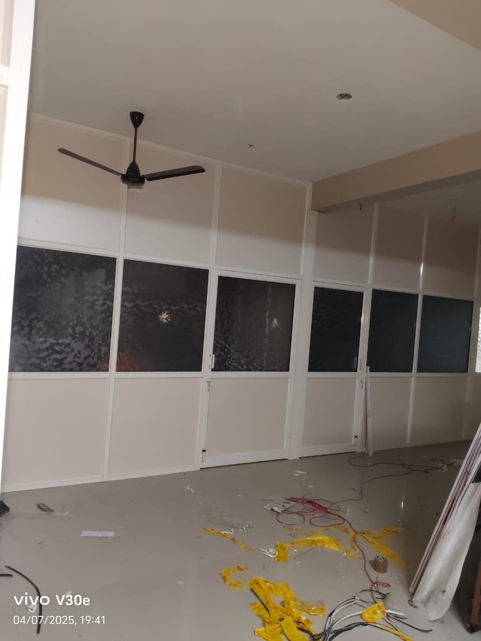 Aluminium cabin partition designed for modern office interiors in Chennai
